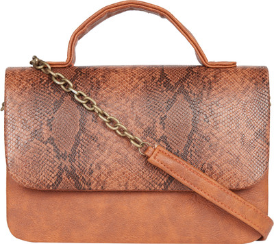 

TARUSA Women Casual Brown Genuine Leather Sling Bag