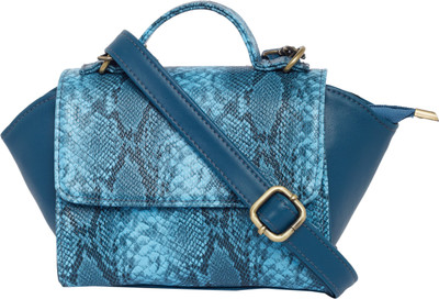 

TARUSA Women Casual Blue Genuine Leather Sling Bag