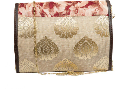 

Fascinova Women Casual Beige, Red Fabric Sling Bag