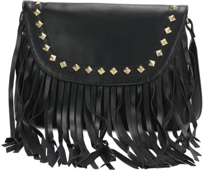 

People Women Casual Black PU Sling Bag