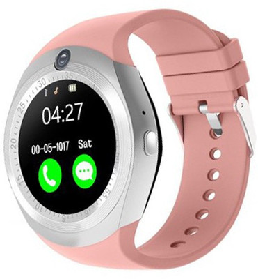 

crasply skin colorWatch Round Support SIM &TF Card With Whatsapp And Facebook Men Women Business Smartwatch For IOS Android Smartwatch strap skin color pink Smartwatch(Multicolor Strap Free Size)