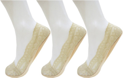 RC. ROYAL CLASS Women Self Design Peds/Footie/No-Show(Pack of 3)