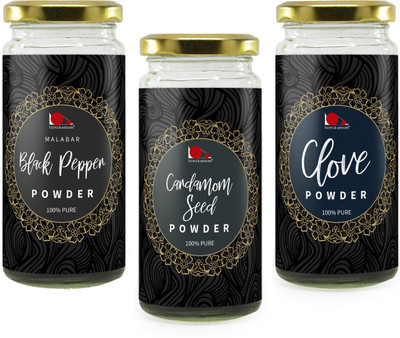 

looms & weaves Combo Offer (100 Black Pepper Powder + 100 gm Cardamom Seed Powder + 100 gm Clove Powder(3 x 100 g)