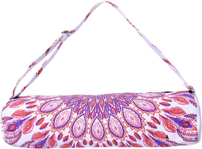

Handicraft-Palace MYB-39 Mandala Yoga Bag Hippie Sports Gym Mat Shoulder Bags(White, Kit Bag, White;red & blue
