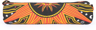 

Handicraft-Palace MYB-65 Burning Sun Mandala Adjustable Strap Yoga Bag Fitness Exercise Carrier Bags (Orange)(Yellow, Kit Bag, Black & multi