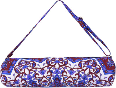 

Handicraft-Palace MYB-52 Mandala Cotton Yoga Mat Bag with Shoulder Strap Indian bag(Purple, Kit Bag, White & multi