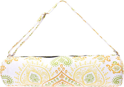 

Handicraft-Palace MYB-48 Yoga Bag Hippie Gym Mat Carrier Bags With Shoulder Strap Throw(Beige, Kit Bag, White & multi
