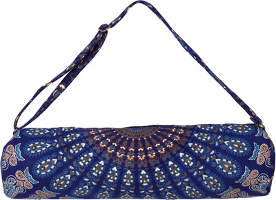 

Handicraft-Palace MYB-50 Yoga Mat Carrier Bag Mandala Indian Large Bags With Shoulder Strap(Beige, Kit Bag, Blue & multi