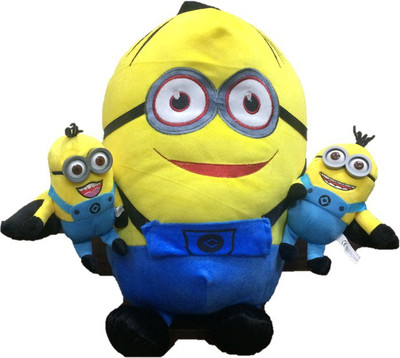 

ToyVilla Ultra Soft Despicable Me Minion Family Premium Quality toy for Kids - 44 cm(Yellow, Blue, Black), Black;blue;yellow