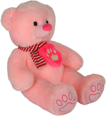 

Dhoom Soft Toys Pink Color Teddy Bear with Muffler Toys for kids above 6 months 60 cm - 60 cm(Pink)