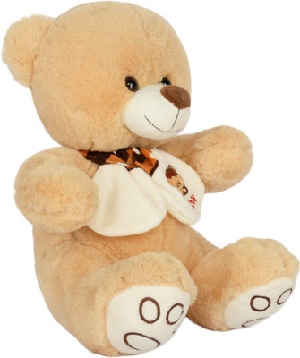 

Dhoom Soft Toys Light Brown Color Teddy Bear with Muffler Toys for kids above 6 months 33 cm - 33 cm(Beige)