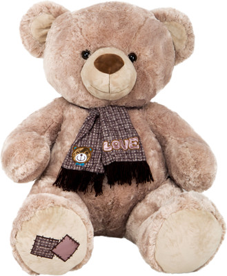 

Dhoom Soft Toys Brown Color Teddy Bear with Muffler Toys for kids above 6 months 50 cm - 60 cm(Brown)