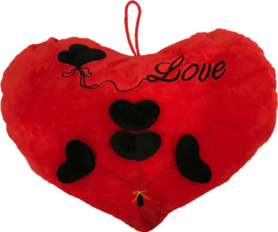 

CREATIVEVILLA CUTE VALENTINE RED LOVE HEART STUFFED PLUSH PILLOW SOFT TOY - CVST0416 - 40 cm(Red)
