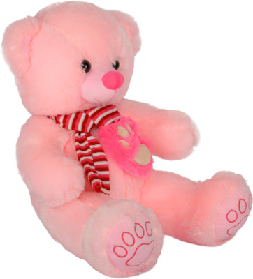 

Dhoom Soft Toys Pink Color Teddy Bear with Muffler Toys for kids above 6 months 35 cm - 35 cm(Pink)