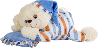 

Dhoom Soft Toys Blue Color Dreaming Teddy Bear Toys for kids above 6 months 38 cm - 21 cm(Multicolor)