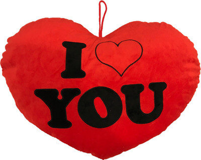 

CREATIVEVILLA CUTE VALENTINE RED I LOVE YOU HEART STUFFED PLUSH PILLOW SOFT TOY - CVST0407M - 45 cm(Multicolor)