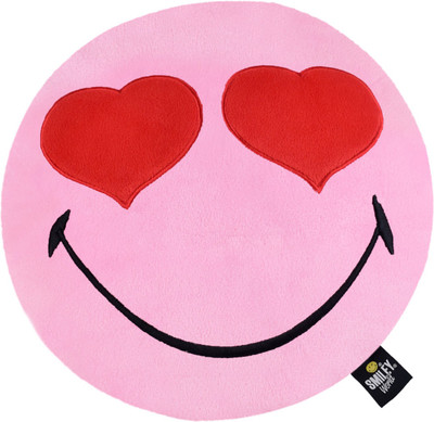 

Smiley World Heart Eyes Cushion / Pillow Soft Toy By Ultra - 12 inch(Pink)