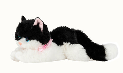 

Dhoom Soft Toys Black Color Cat Toys for kids above 6 months 30 CM - 20 cm(Multicolor)