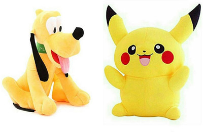 soniya Enterprises Pikachu-60cm and Pluto - 40 cm(Yellow)