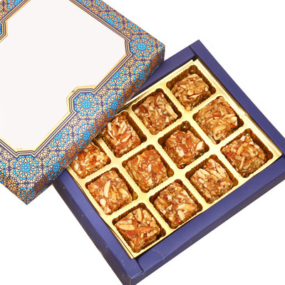 

Ghasitaram Gifts Blue Print 12 pcs Roasted Almond Bites(240 g, Box)