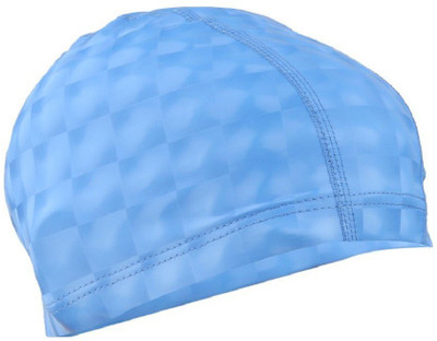 

Aurion PU Coated Swimming Cap Water Sports for Long Hair Short Hair Swimming Cap(Blue, Pack of 1), Sky blue
