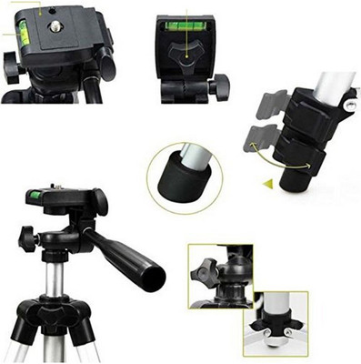 

EAGNA "" ripod For DSLR Camera And Mobile | Fully Flexible Mount Cum Tripod Stand (3110 Tripod) Tripod(Black, Supports Up to 1000 g)