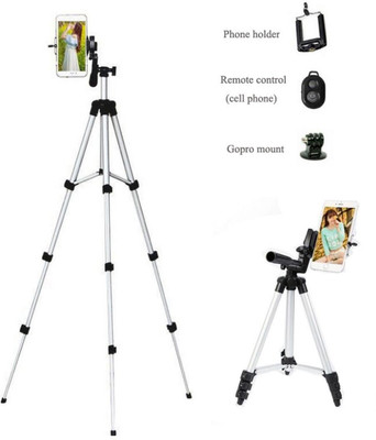 

EAGNA Tripod - 3110 Portable & Foldable Camera - Mobile Tripod With Mobile Clip Holder Bracket , Fully Flexible Mount Cum Tripod , Standwith Three-dimensional Head & Quick Release Plate Only 150 gm + Black Carry Bag for Canon Nikon Sony Cameras Camcorders