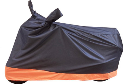 Road Emperor Two Wheeler Cover for Bajaj(Pulsar 150 DTS-i, Black, Orange)