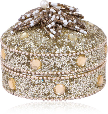 

SAMAA RING-BOX-GOLDENF-LOWER-004 RING BOX, JEWELRY BOX Vanity Box(GOLDEN)
