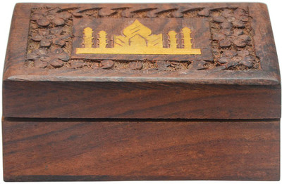 

sah Taj Wooden Box jewellery Box Vanity Box(Brown)