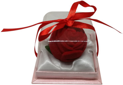 

Aumni Crafts Velvet Ring box [For Ring/Coin Gift Packing] 7.8x5.3cm Flower Rose Red (Sold as 1 piece) Velvet Ring Coin Box Vanity Box(Red)