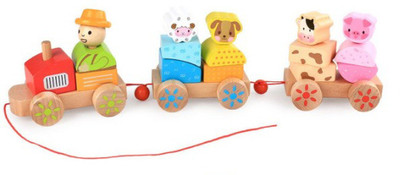 

ToyVilla Farm Animals Section 3 Train Set for Kids(Multicolor)