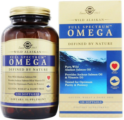 

SOLGAR Wild Alaskan Salmon Oil Full Spectrum Omega (USA Product)(120 No)