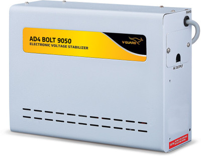 V-Guard AD4 Bolt 9050 for 1.5 Ton A.C (90-300 V) Voltage Stabilizer(Grey)