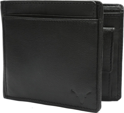 

Hidekraft Men Casual Black Genuine Leather Wallet(6 Card Slots)