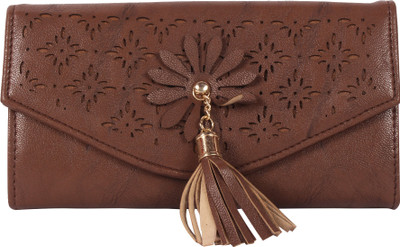 

DN CREATION Women Brown Genuine Leather Wallet(4 Card Slots)