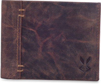 

Red Rabitt Men Casual Brown Genuine Leather Wallet(8 Card Slots), Antique brown