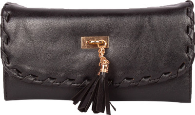 

DN CREATION Women Black Genuine Leather Wallet(4 Card Slots)