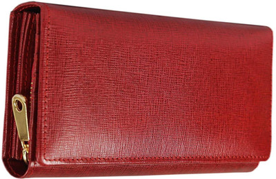 

G'leani Women Casual Red Genuine Leather Wallet(12 Card Slots)