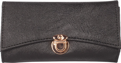 

DN CREATION Women Black Genuine Leather Wallet(4 Card Slots)