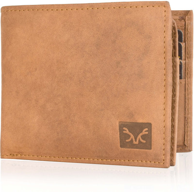 

Death By Color Men Casual Beige Genuine Leather Wallet(10 Card Slots), Brown