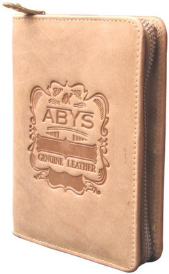 

ABYS Men Tan Genuine Leather Wrist Wallet(13 Card Slots)