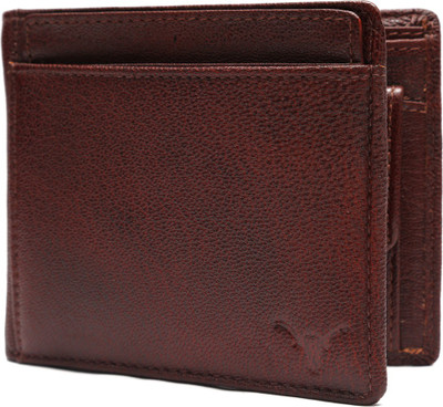 

Hidekraft Men Formal Brown Genuine Leather Wallet(6 Card Slots)