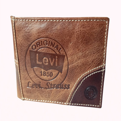 

Levi Boys Multicolor Genuine Leather Money Clip(3 Card Slots), Brown;coffee