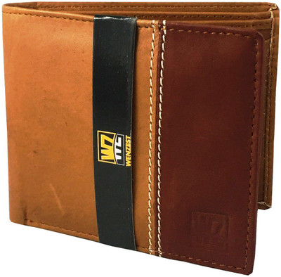 

Wenzest Men Multicolor Genuine Leather Wallet(3 Card Slots), Tanmaroon
