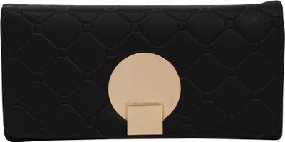 

minaar Women Black Artificial Leather Wallet(12 Card Slots)
