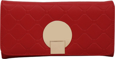 

minaar Women Red Artificial Leather Wallet(12 Card Slots)
