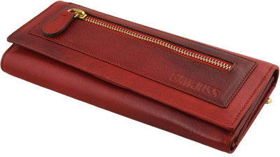 

Gawjuss Women Casual Maroon Genuine Leather Wallet(8 Card Slots), Multicolour