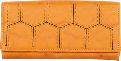 

DN CREATION Women Casual Yellow Genuine Leather Wallet(4 Card Slots)
