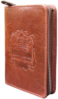 

ABYS Men Maroon Genuine Leather Wrist Wallet(13 Card Slots)